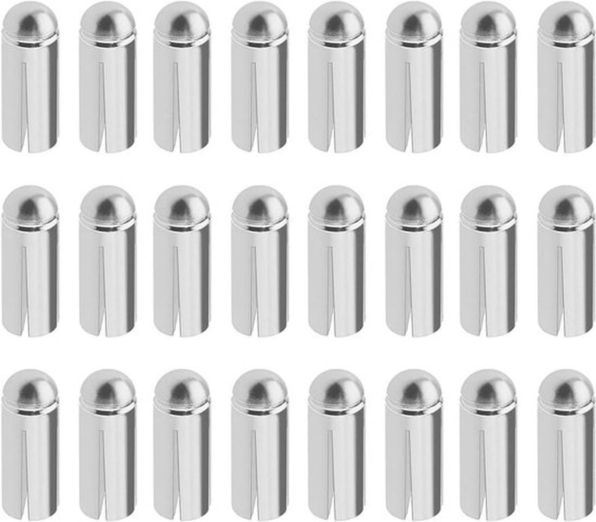 24 Stuks Aluminium Dart Flight Protector - Competitie Accessoires - Bescherming Vleugels - Zilver - 90 Graden - Voor Professionele Dartpijlen - Geschikt voor Darts - 3mmx8.5mm.