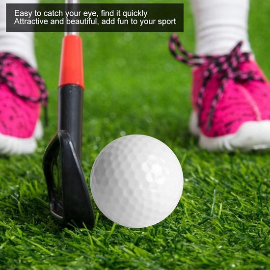 LED Golfballen Set - Oefenballen Lichtgevend - Golf Training - Automatisch Lichtgevend - 6 stuks - Oranje — afbeelding 3