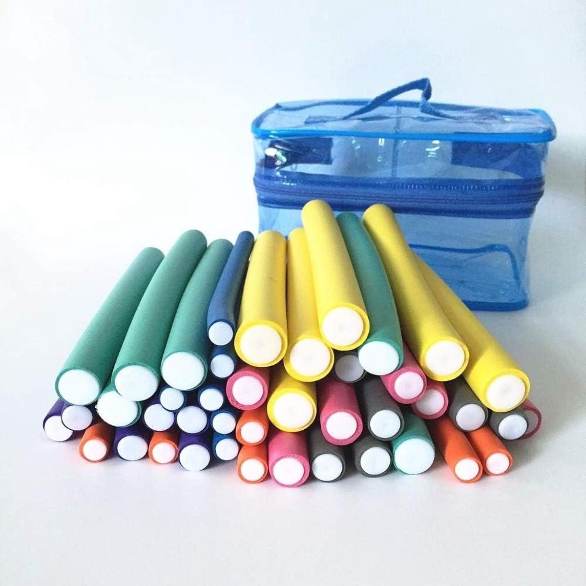 Haarrollers met Clips - Flexibele Krulspelden - Haar Krullen - Zonder Hitte Schade - 18 cm 42 stuks - Willekeurig