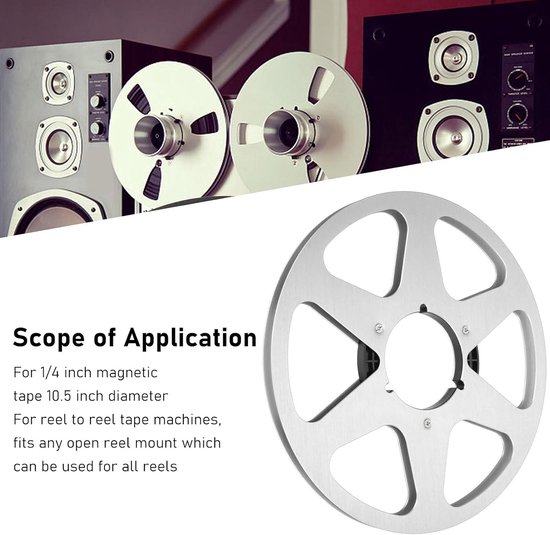 Opname Spoel - Lege Reel - Muziek Opnemen - 6 Gaten Ontwerp - 10.5 Inch - Zilver — afbeelding 4