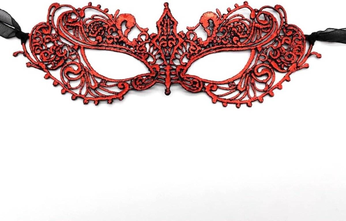 Sexy Leren Venetiaans Masker voor Carnaval en Halloween - Luxe Accessoire voor Feestjes en Cosplay met Kant en Elegante Afwerking