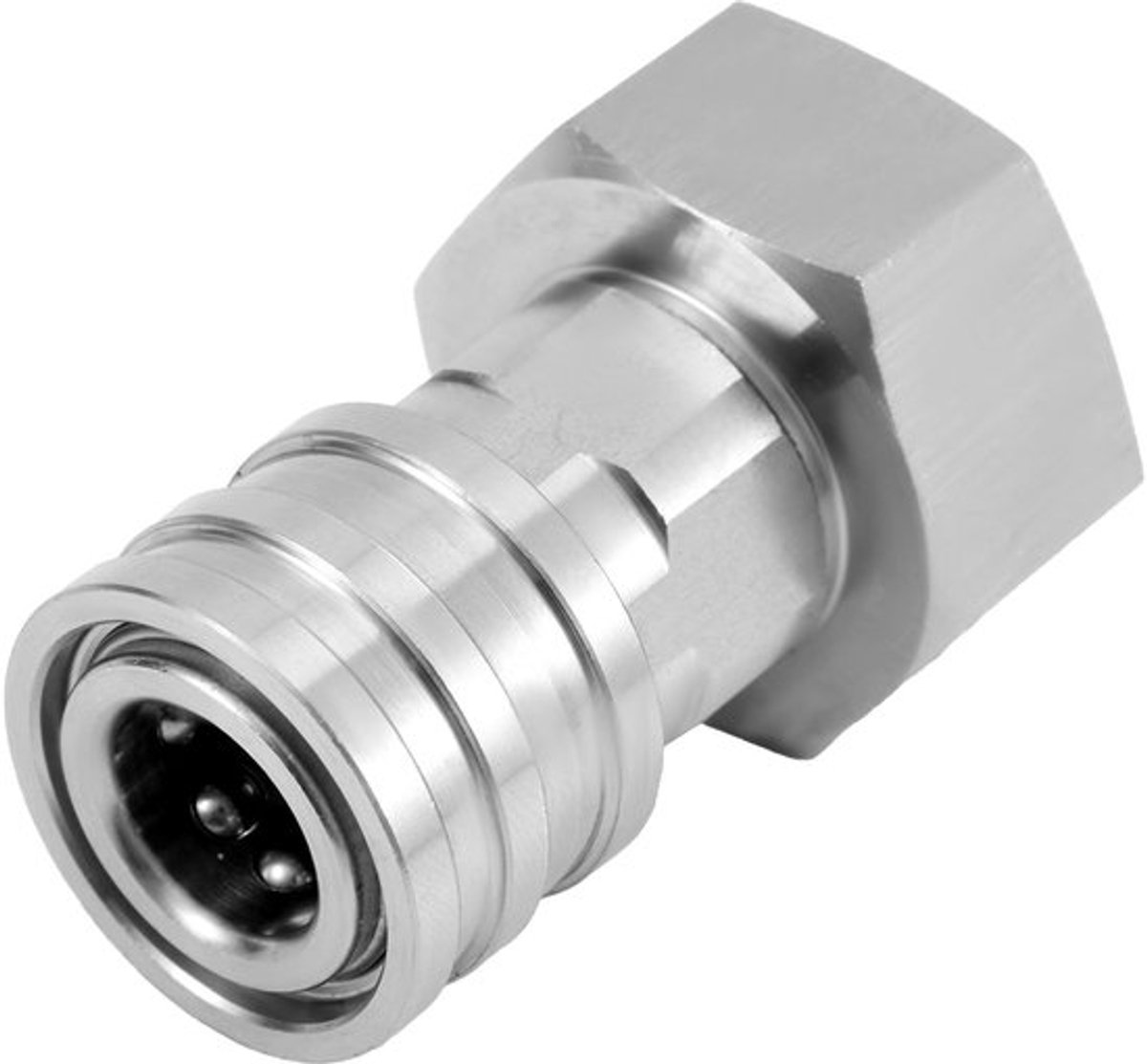 Adapter voor tuinslang naar hogedrukreiniger, roestvrij staal 3/4" GHT naar 1/4" snelkoppeling hogedrukreinigeraansluiting voor autowasstraatsproeier en sproeieropzetstuk