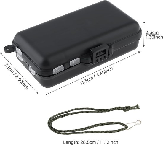 Compacte Visaccessoires Opbergdoos met Dubbele Laag en 9 Compartimenten voor Loodjes en Aas (11cm x 6.5cm) — afbeelding 4