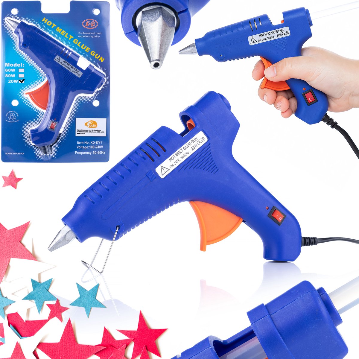 Rosfix CreatiFix MiniStick 20W - Heetlijmpistool voor Kinderen - 7 mm, 20W, 100–240V