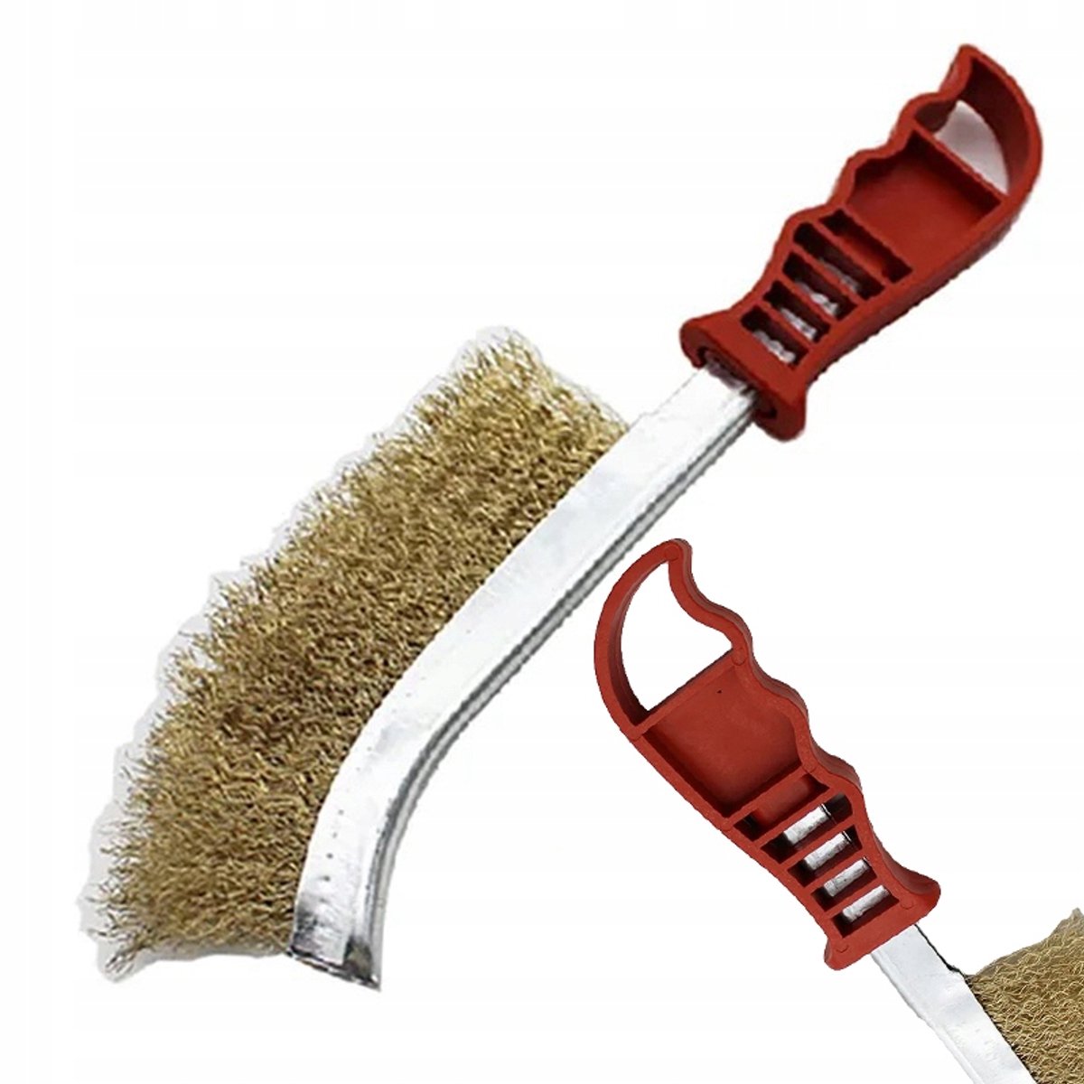 Rosfix Draadborstel Messing - Ergonomische Plastic Handgreep - 250 mm, 130 g, Messingdraad