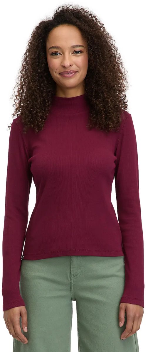 Dames-T-shirt met lange mouwen Ragwear Janelle Wijn