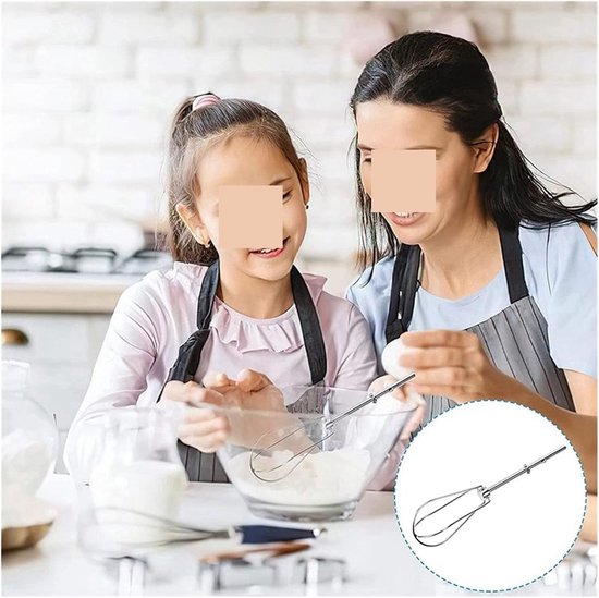 Mixer Opzetstukken - Eierkloppers Set - Bakken en Koken - Vervangt Origineel Onderdeel - 1 Stuk - Zilverkleurig — afbeelding 3