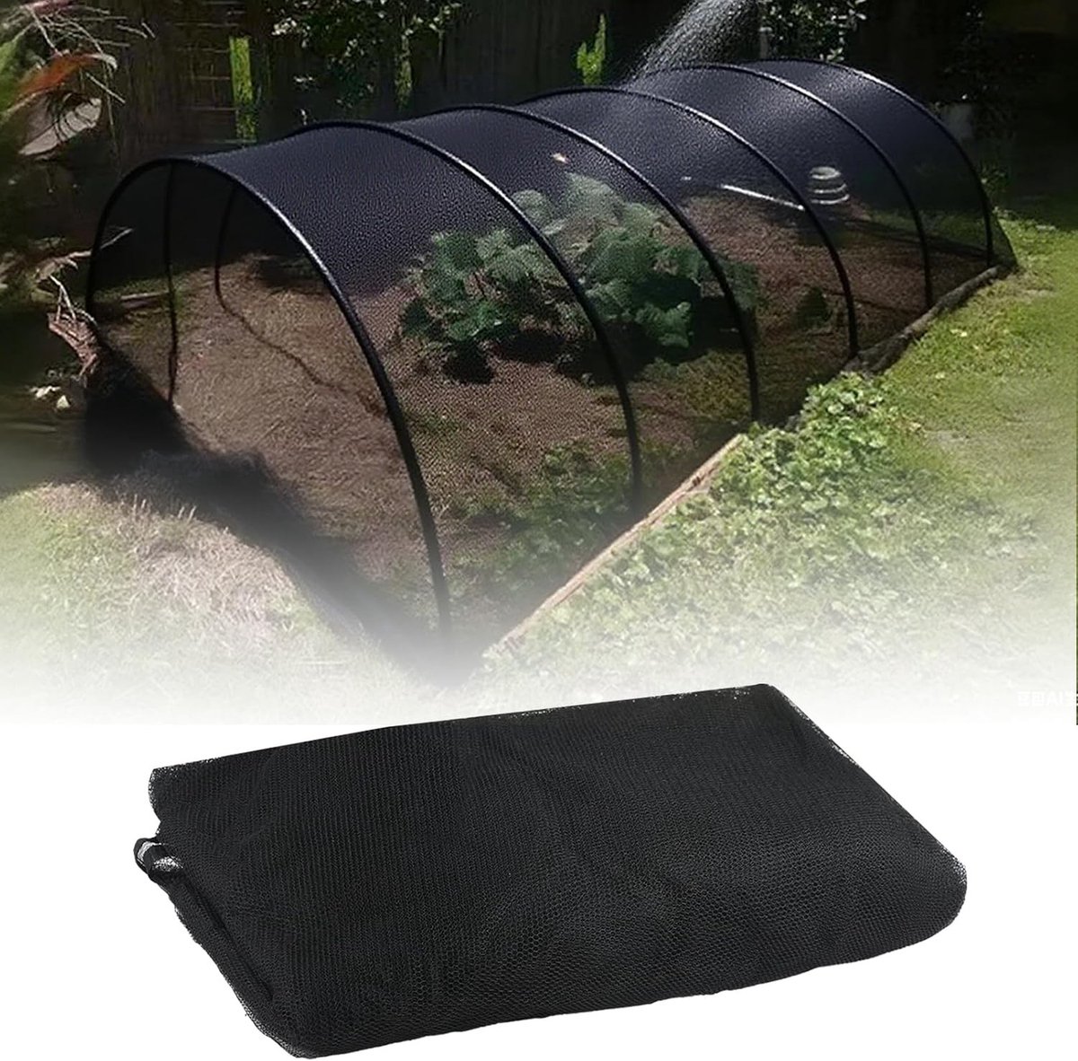 Buitenshuis muggennet van fijne gaas, 6 x 2,4 m, ideaal voor plantenbescherming en insectenwering