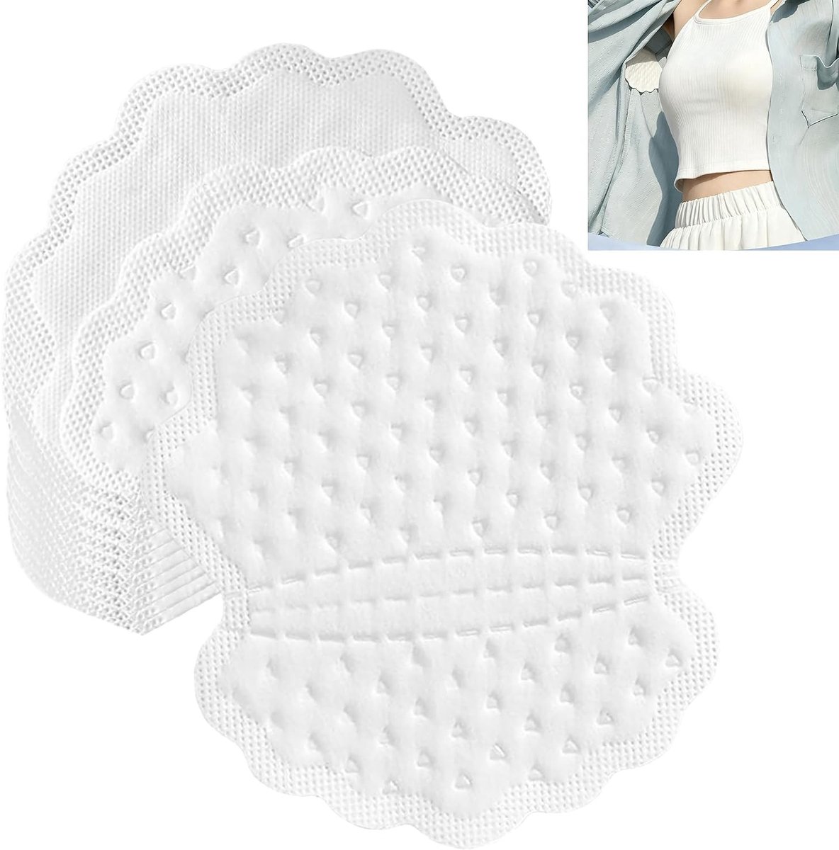 Grote zelfklevende okselpads voor dames en heren, 50 stuks, effectief tegen zweetvlekken onder kleding