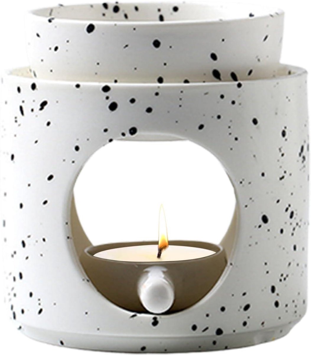 Theelicht Wax Brander - Keramische Diffuser Oliehouder - Thuis Ontspanning - Duurzaam Herbruikbaar Ontwerp - Niet gespecificeerd - Wit