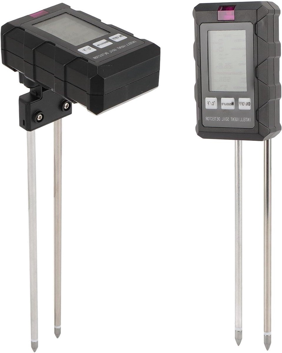 Digitale Bodem PH Tester - Bodemmeter PH Meter - Planten Verzorgen - Dubbele Gevoelige Sondes - 22.2 cm - Zwart