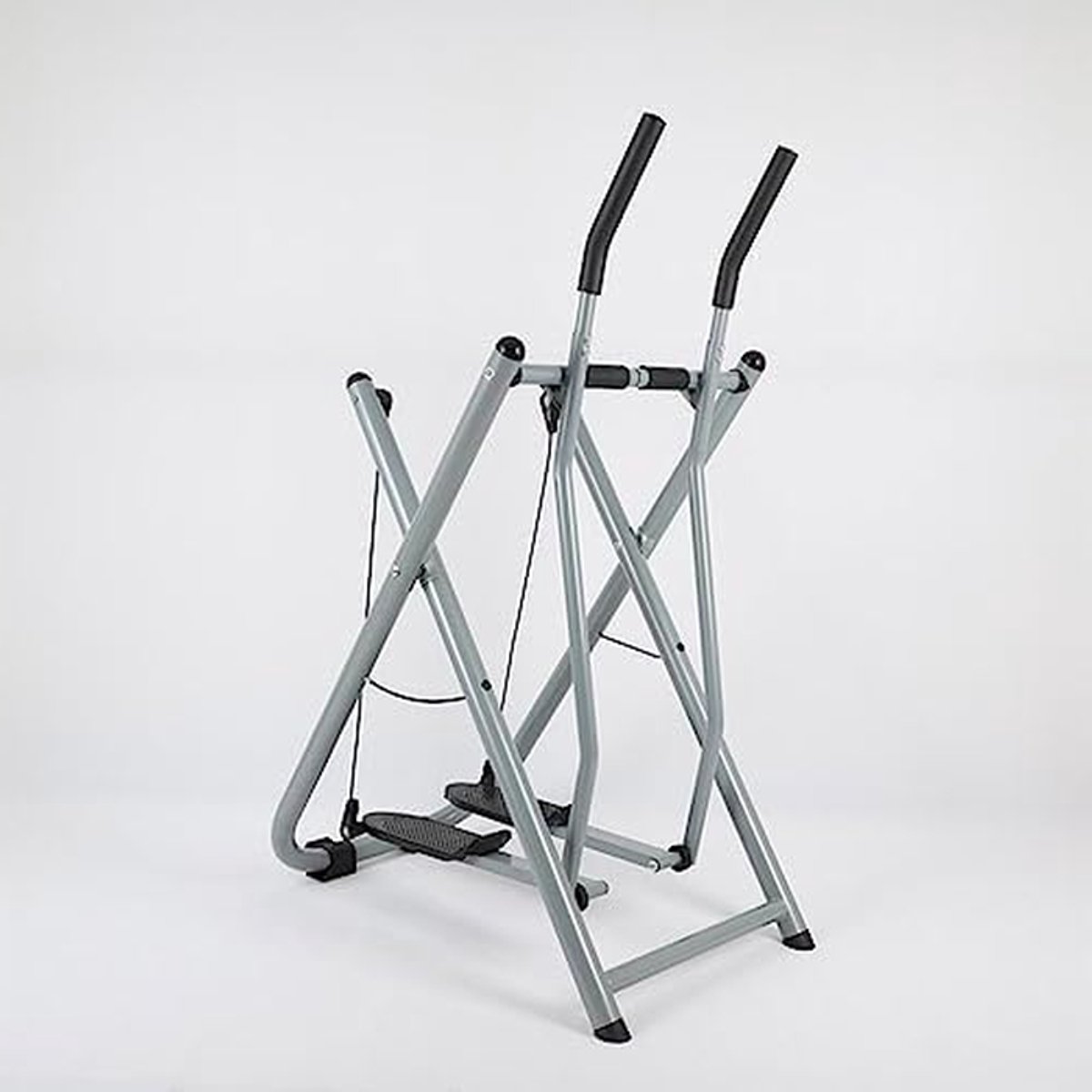 Opvouwbare Hometrainer - Elliptische Trainer Luchtwandelaar - Cardio Trainingen - Arm en Beenspieren Activeren - 250 lbs Draagvermogen - Zilver
