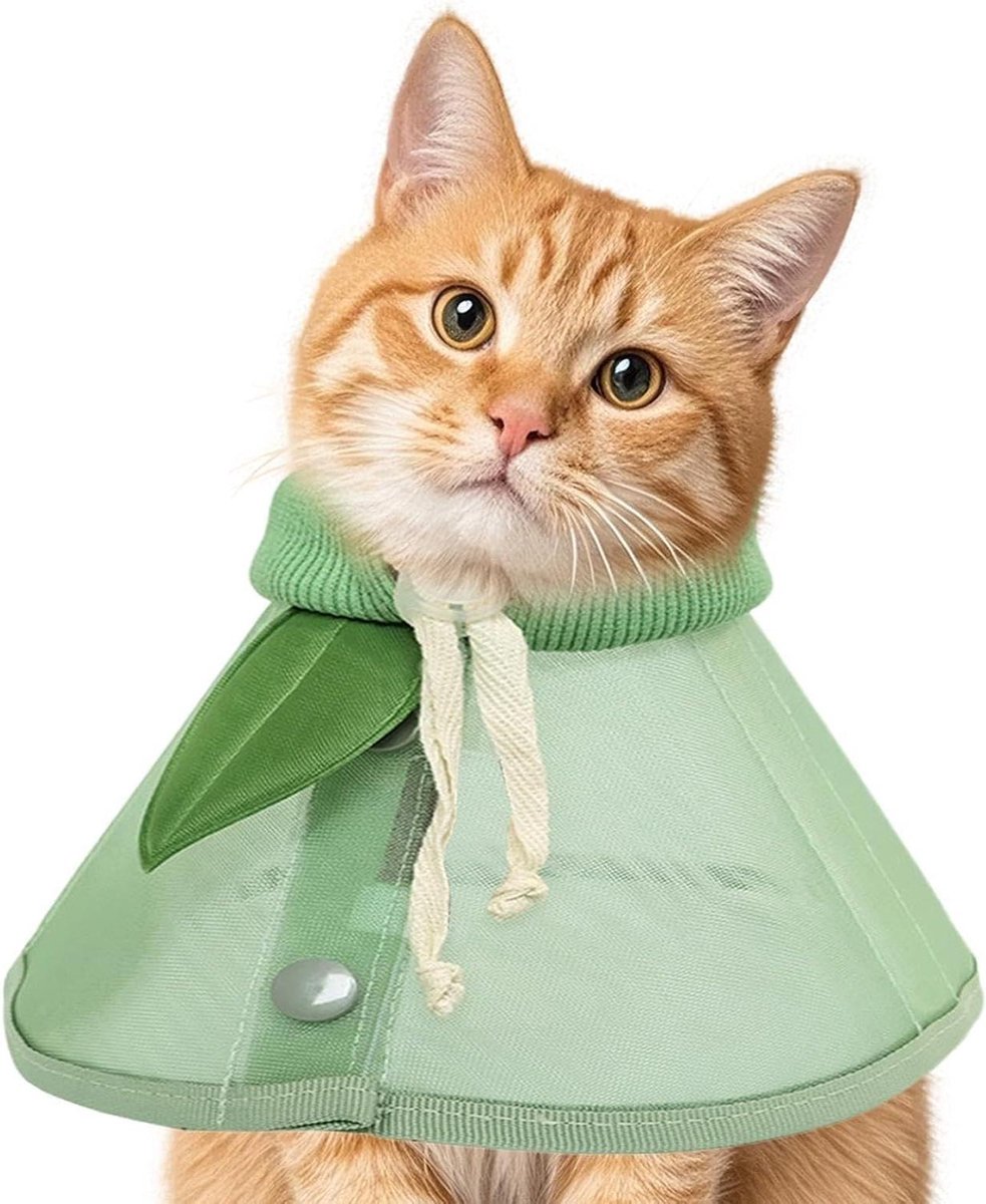 Hondenkegel - Beschermende kraag - Herstel na operatie - Verstelbaar trekkoord - 3-6 kg - Groen
