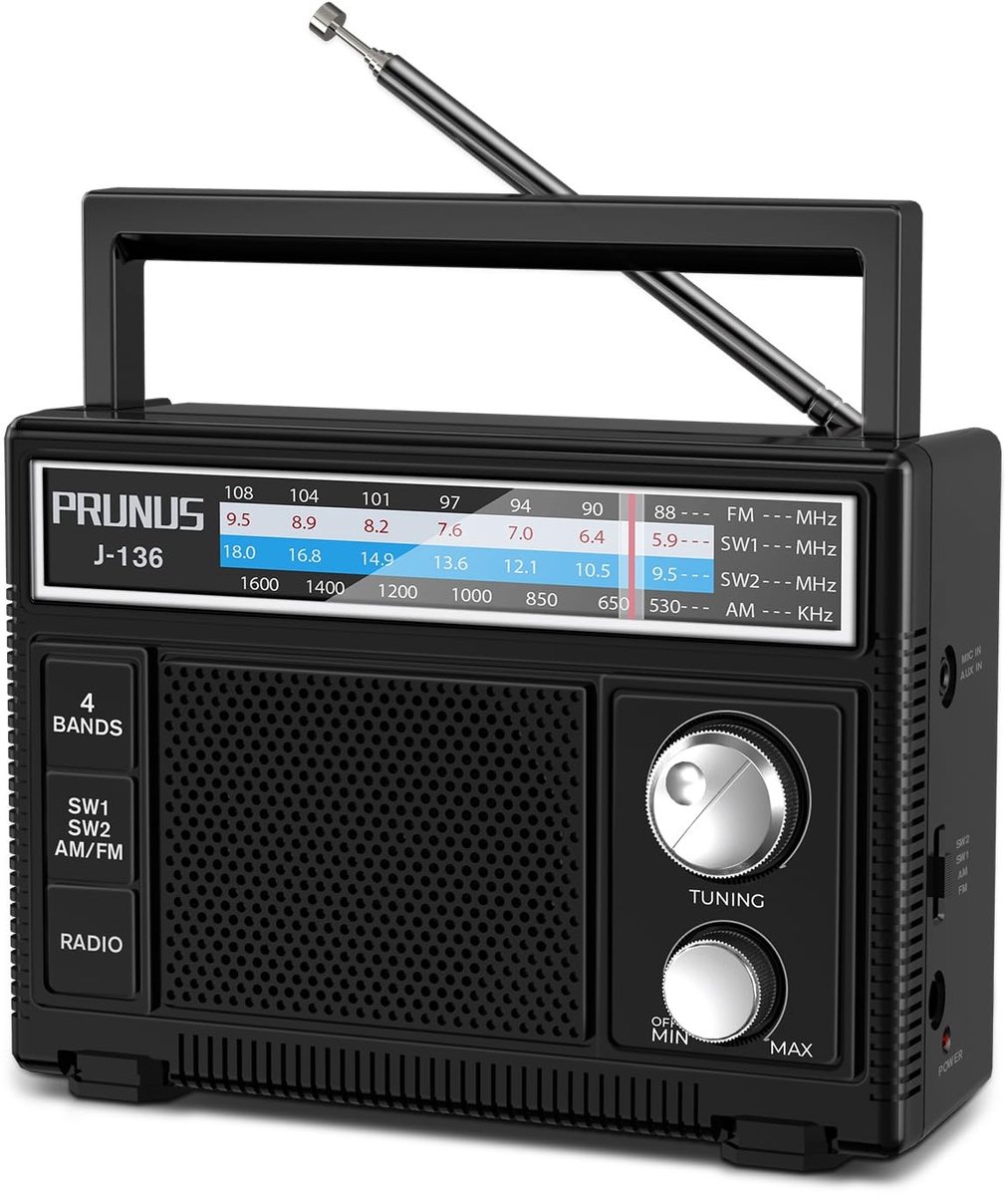Omgoods - Draagbare FM/AM Transistor Radio met AUX Aansluiting voor Senioren