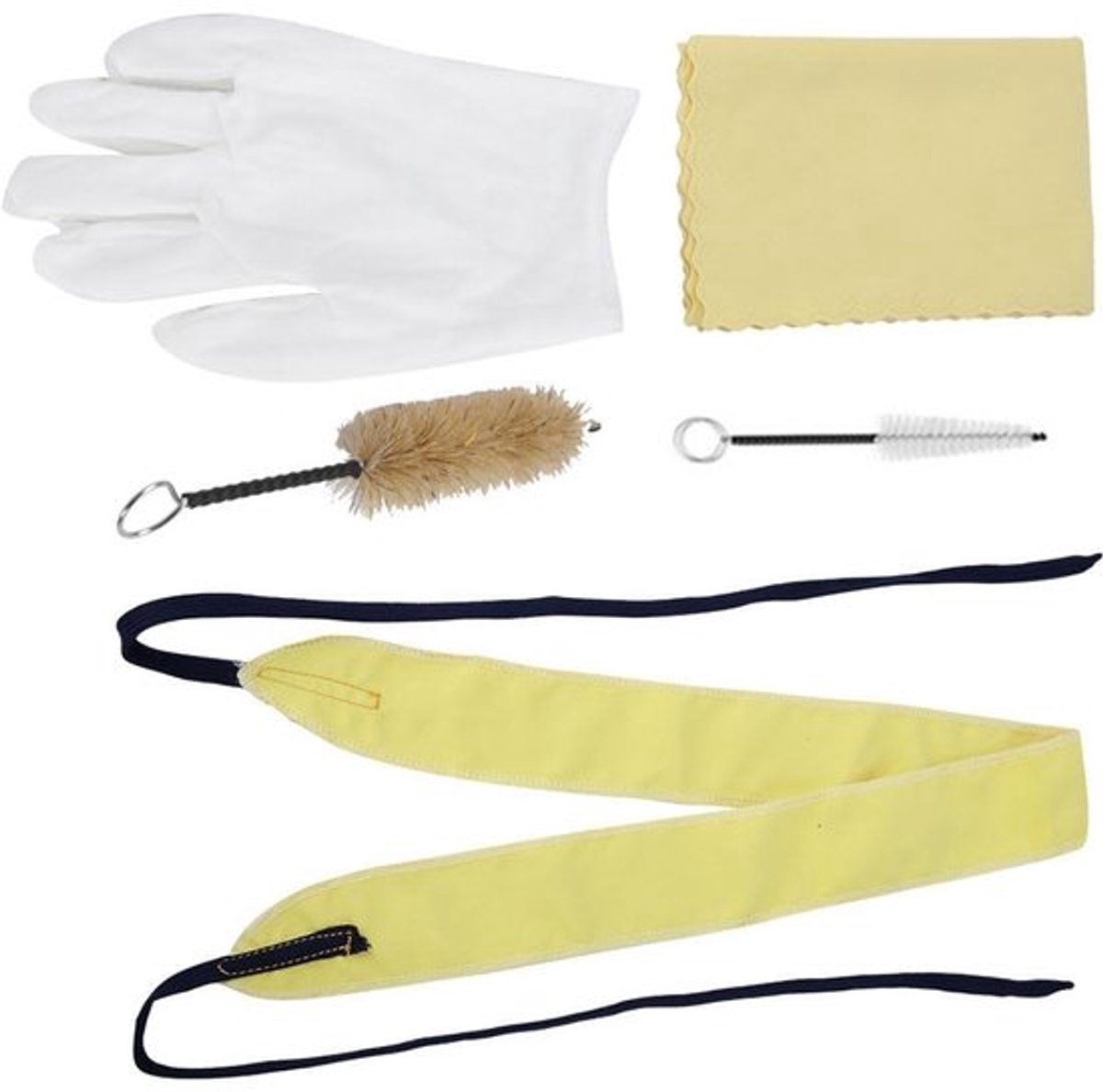 Trompetreinigingsborstelset - Flexibele Borstelset - Reinigingsdoekjes - Handschoenen - Onderhoudsset - Duurzaam Materiaal