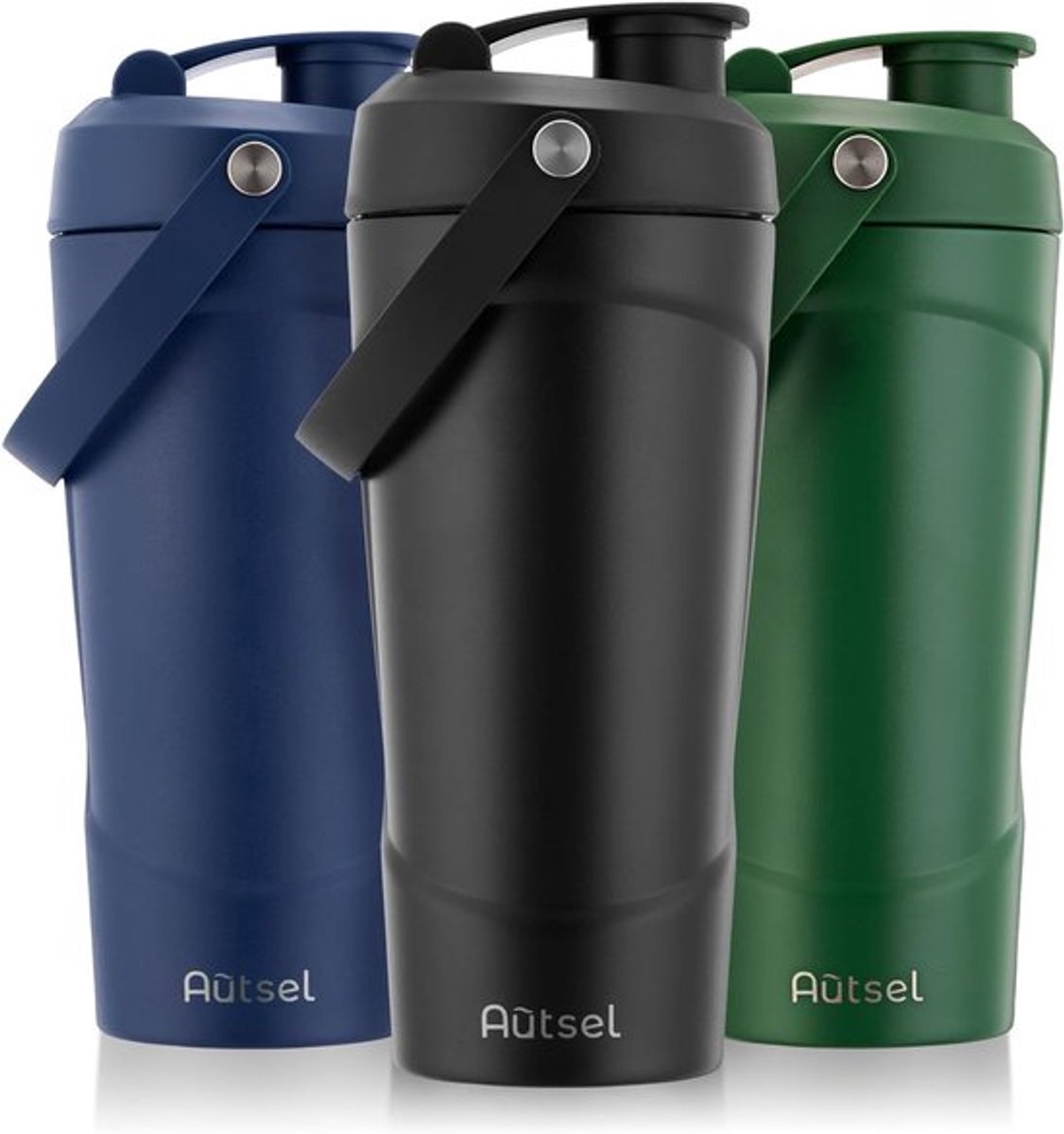 SnelShoppen - 750ml RVS Protein Shaker - Lekvrije, Isolerende Shaker Met MixBall en Handvat - BPA-vrij, Ideaal Voor Sport, Camping en Thuisgebruik - Z