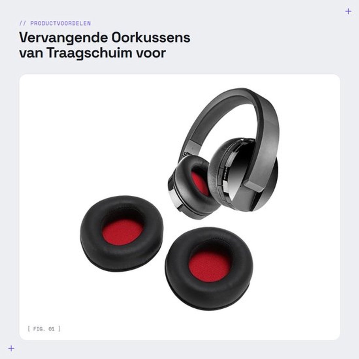 Oorkussens Traagschuim - Vervangende Oorkussens - Geschikt voor Focal Listen - Hoofdtelefoon Pads - Verbeterde Geluidskwaliteit - Eenvoudige Installatie - Hoofdtelefoonpads