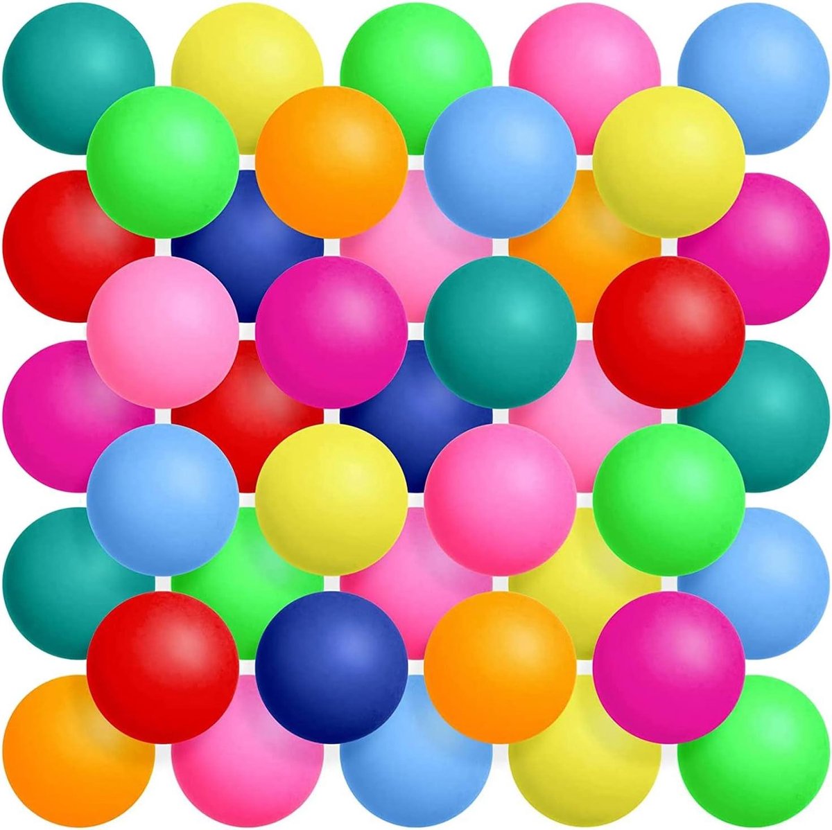 Tafeltennisballen - Ping Pong Ballen - Recreatief Spel - Naadloos Ontwerp - 40 mm - Multicolor