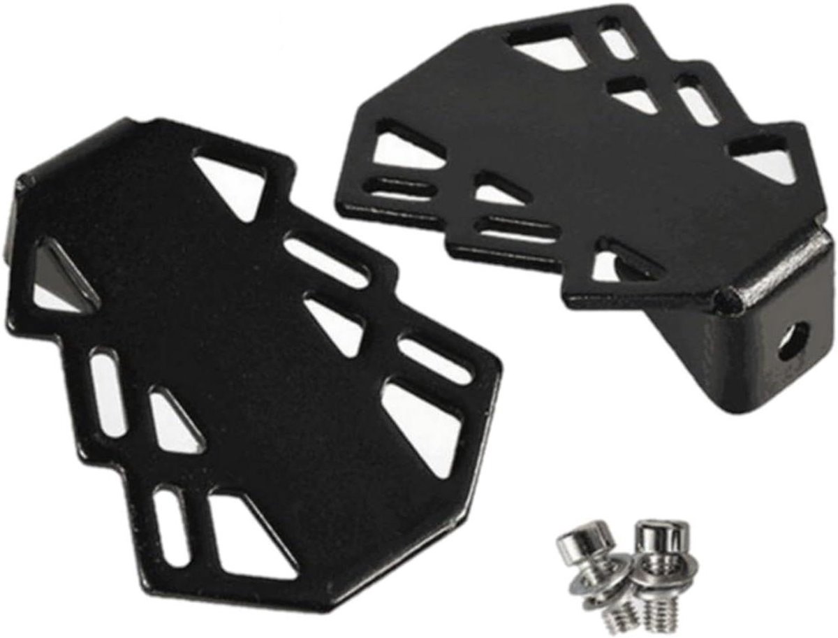 Fiets Achter Pedalen - Voetsteunen Fiets - Extra Zittplaats - Aluminium Legering - 6.3 cm x 5.1 cm - Zwart