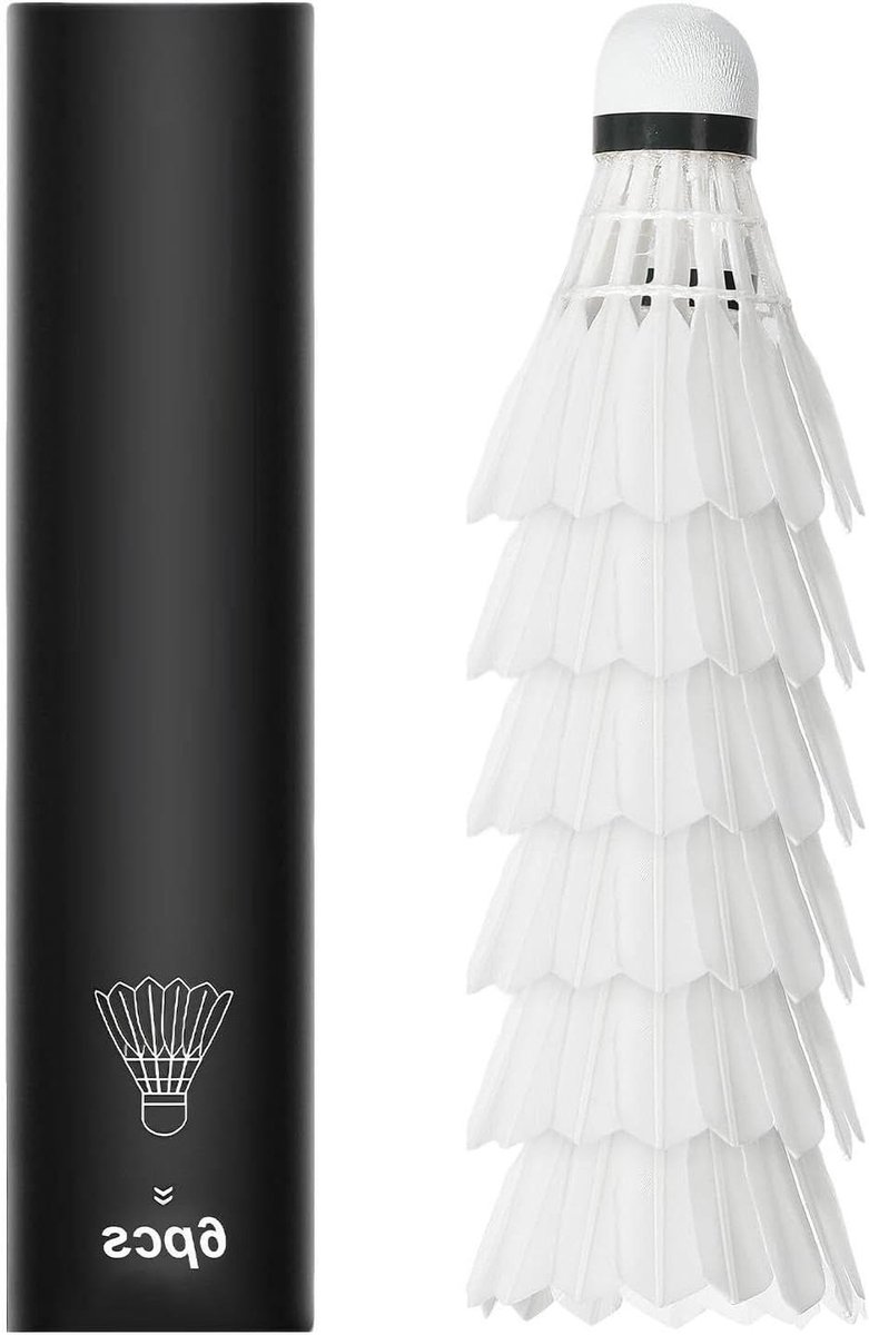 Badminton Veerballen - Shuttlecocks Training - Sporten Buiten - Stabiele Vliegbaan - 6 stuks - Wit