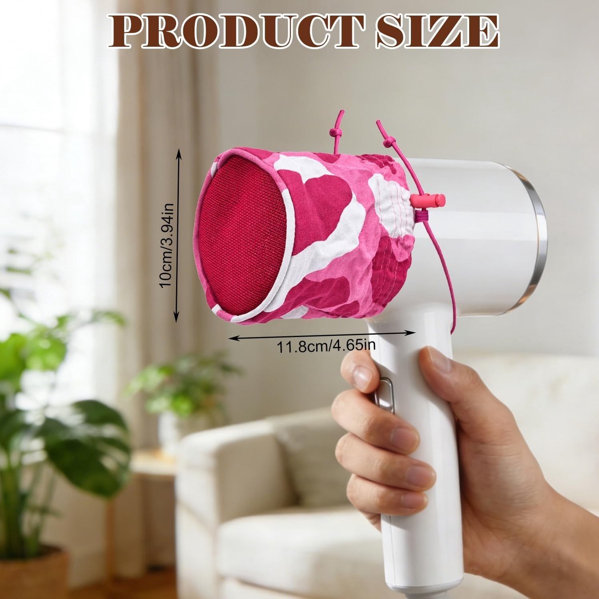 Haardroger Diffusor Sok - Roze Rood - 10 x 11,8 cm - Hittebestendig Opvouwbaar Design - Voor Standaard Haardrogers