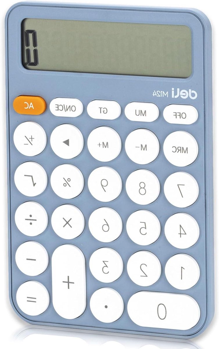 Rekenmachine Desktop - Handheld Calculator - Kantoorwerk - Grote Knoppen - 155 x 104 cm - Blauw