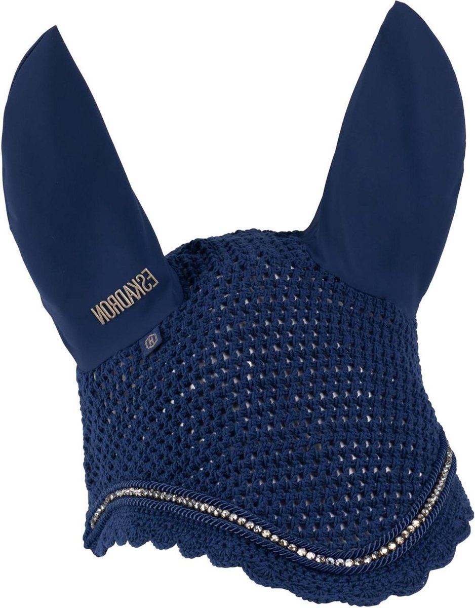 Paarden Vliegenmasker - Insecten Hoofddeksel - Paarden Beschermen - Met Kristallen - Standaard Maat - Zwart