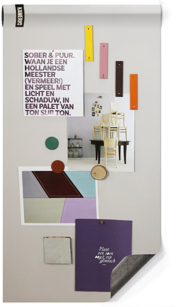 Magneetbehang - Luxe Kiezel - 100x250cm - Kamer26