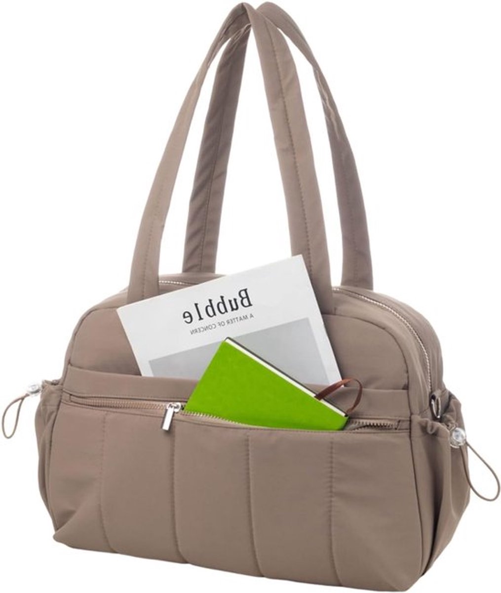 Lichte Weekendtas voor Vliegtuig en Sport, 24L Draagtas met Natvak, Ideaal voor Gym en Reizen, Camel Kleur