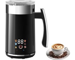 Automatische Melkopschuimer - Roestvrij Staal - 600 ml - 6-in-1 Functie met Zelfreiniging - Voor Koffie en Desserts
