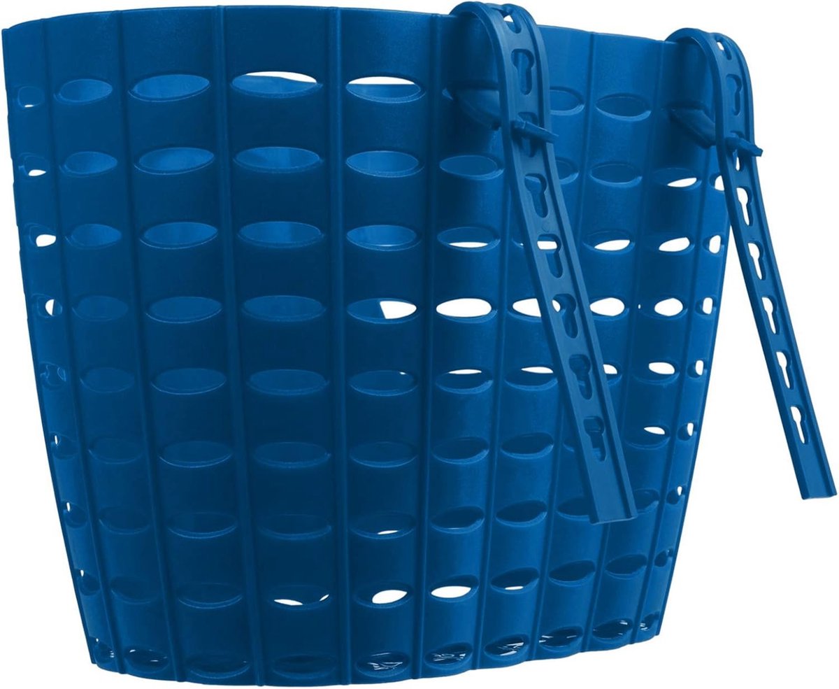 Fietsmand voor hond - Blauw - Decoratieve Mand met Universeel Bevestigingssysteem - Voor Fiets, Scooter en Driewieler