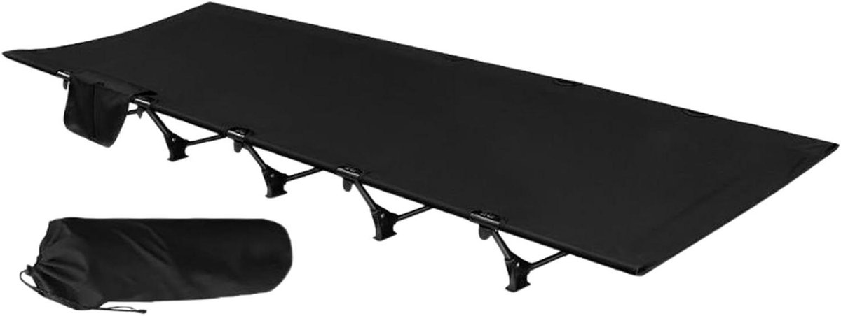 Opvouwbaar Kampeerbed - Reisbed Vouwbed - Buiten Slapen - Stevig Aluminium Frame - 192x65 cm - Grijs
