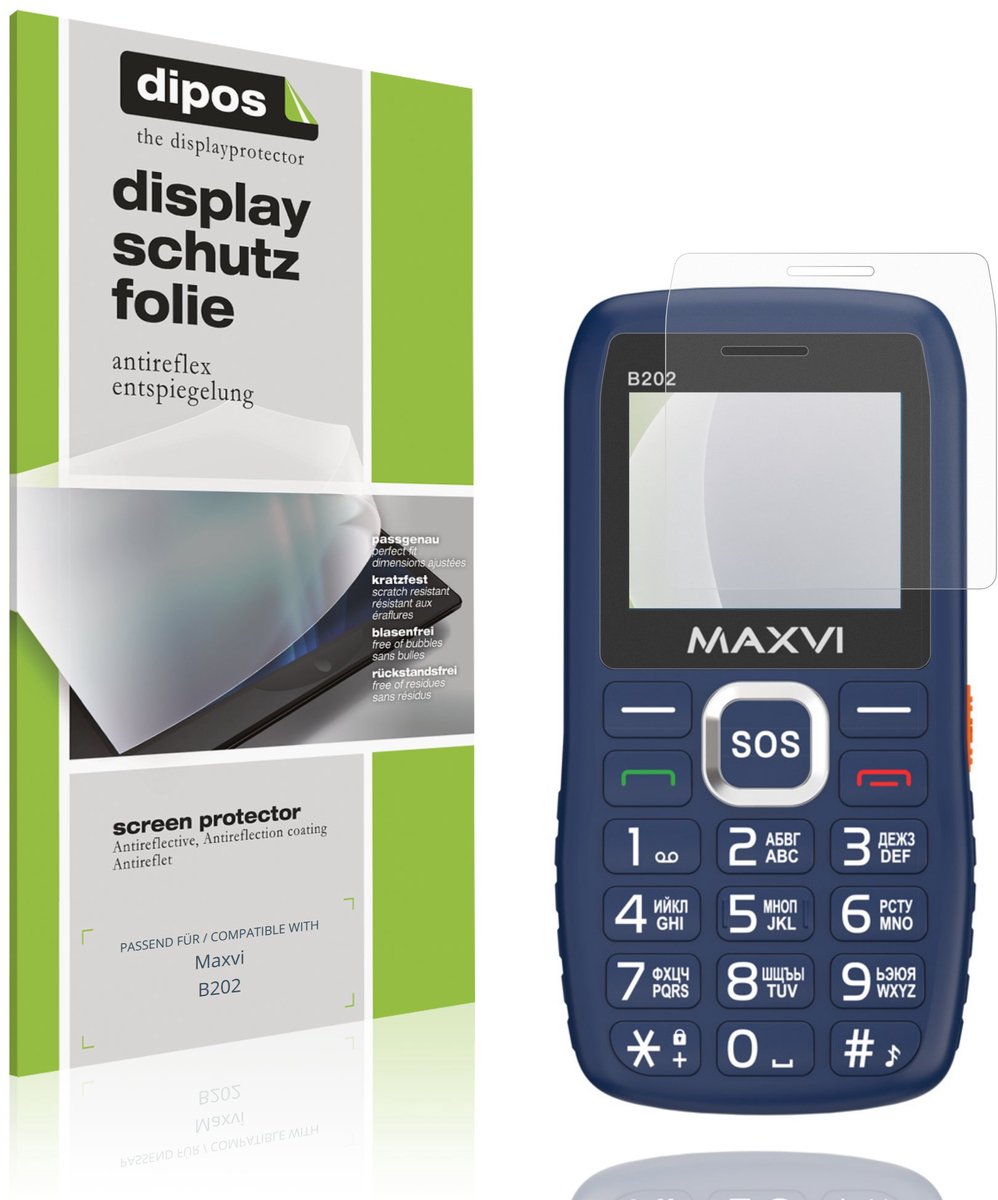 dipos – 4x Matte Beschermfolie geschikt voor Maxvi B202 | Krasbestendige & antireflecterende Screenprotector Ultra-Thin
