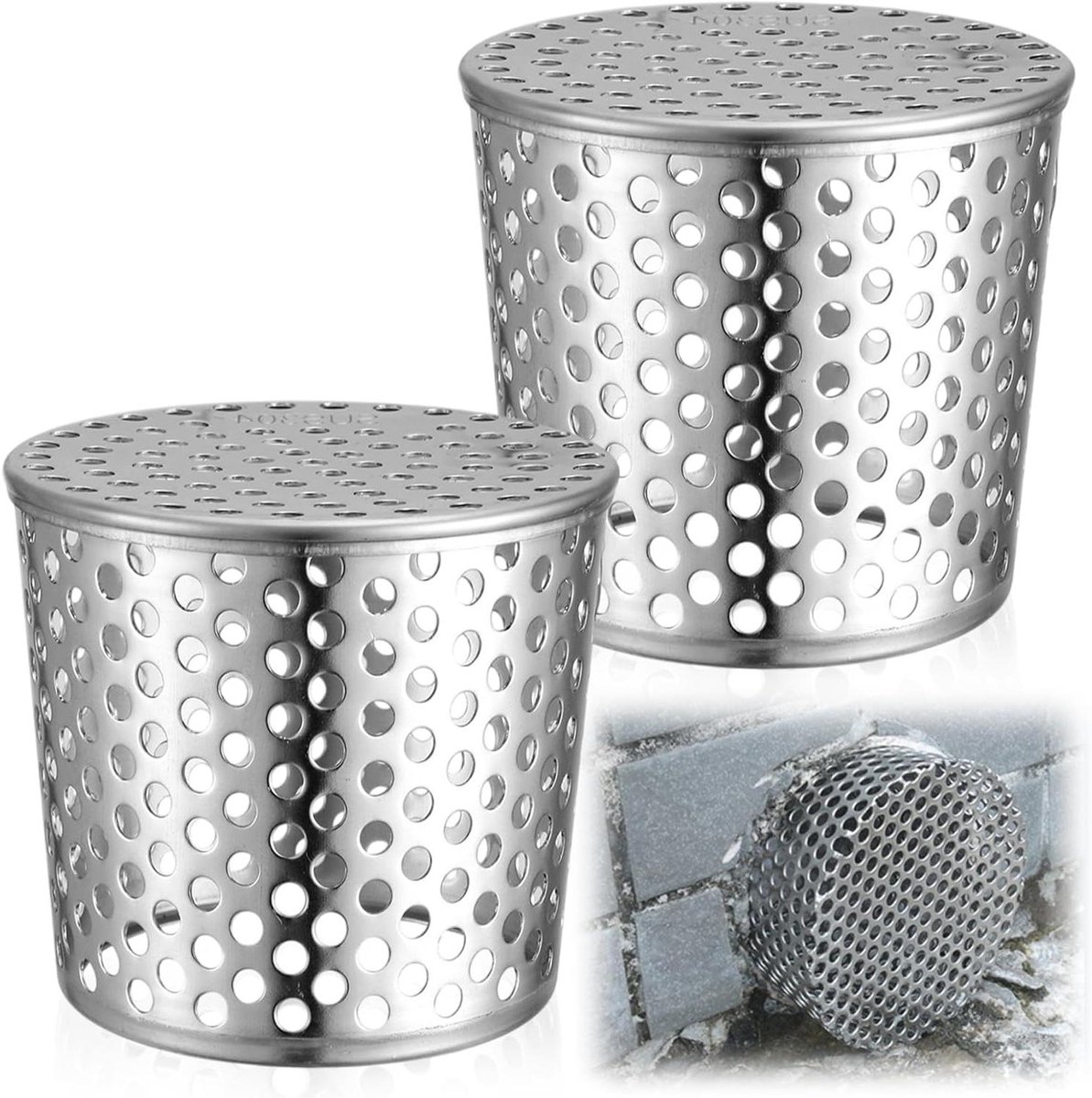 Dakgoot Bladbescherming - Regengoot Zeef - Verstopte Afvoer Voorkomen - Roestvrij Staal - 85-100 mm - Zilver