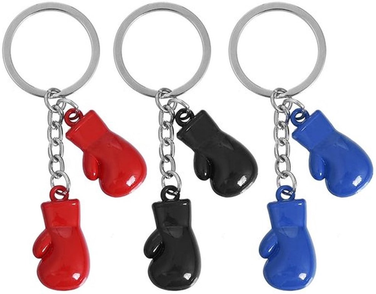 Bokshandschoenen Sleutelhanger - 3 Stuks - Sportelement Sleutelhanger - Creatieve Sleutelhanger - Modieuze Sleutelhangers - Sterk en Duurzaam