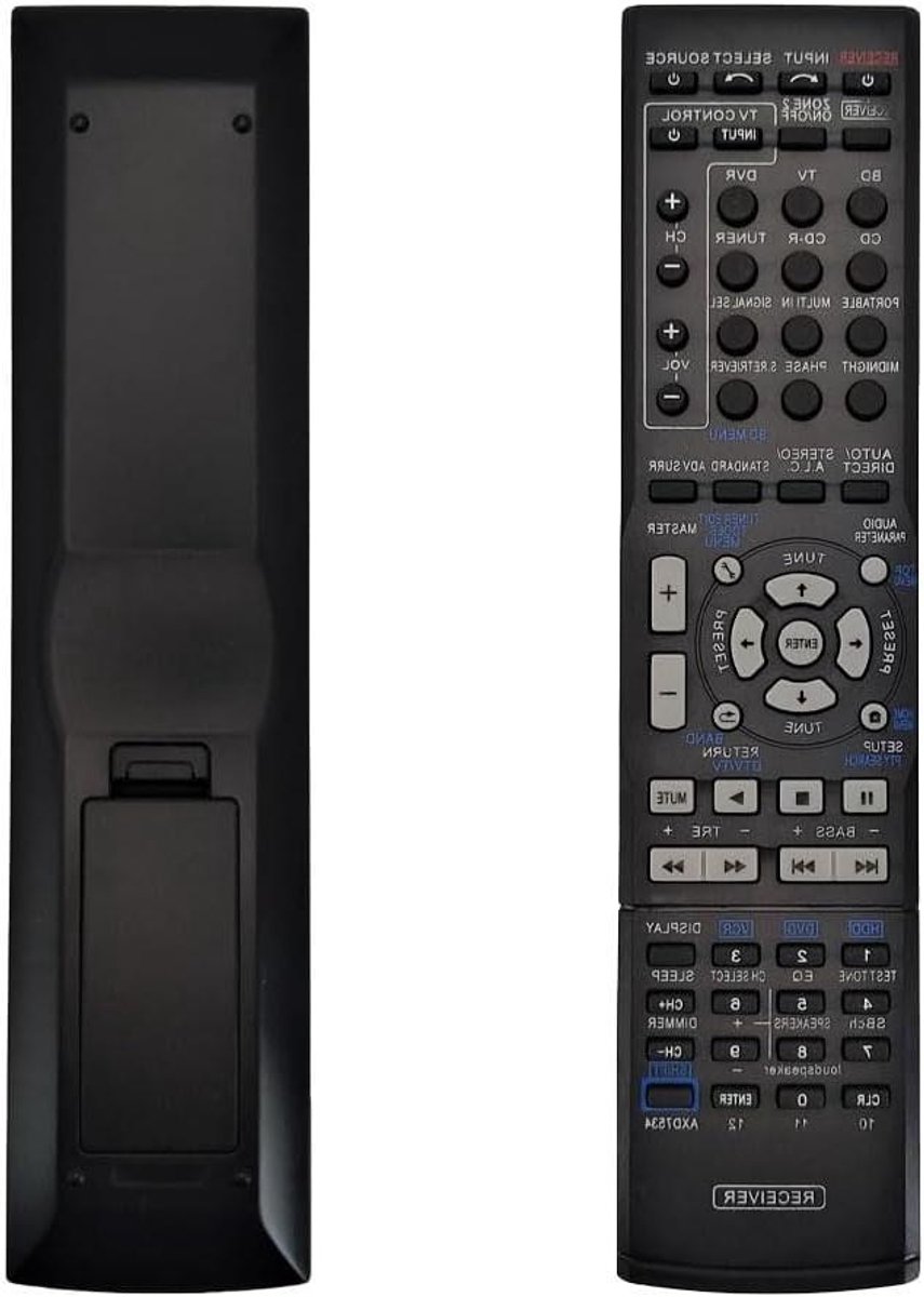 Afstandsbediening - Remote Control - AV Versterker Bediening - Geen Programmering Nodig - 76 Gram - Zwart