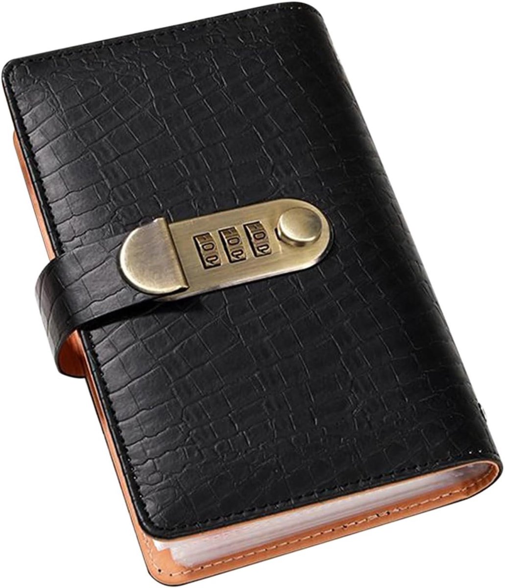 Spaaruitdaging Boek - Budgetplanner Portemonnee - Geld Beheren - Combinatieslot Beveiliging - 17.8x11cm - Zwart