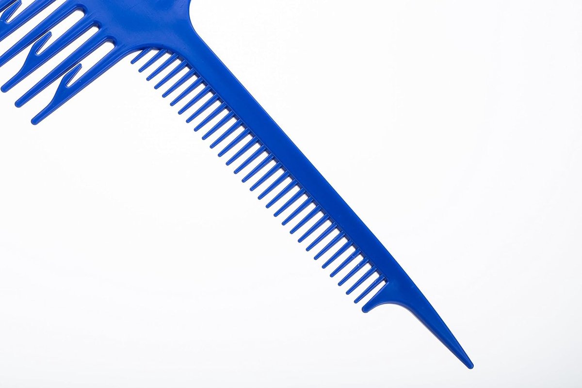 Haarverf Kam voor Vrouwen - Hoogtepunten Kam voor Tinting en Kleurstyling - Professionele Styling Tools in Blauw