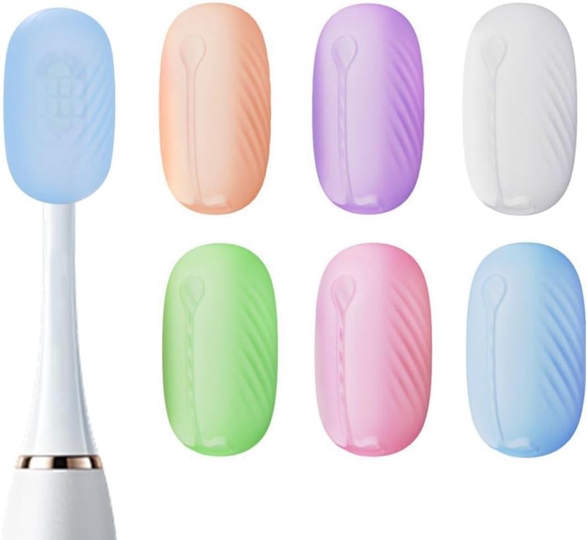 Set van 6 Silicone Tandenborstelhouders met Beschermhoezen, Ideaal voor Reizen en Thuisgebruik, Tandenborstelbescherming en Hygiëne