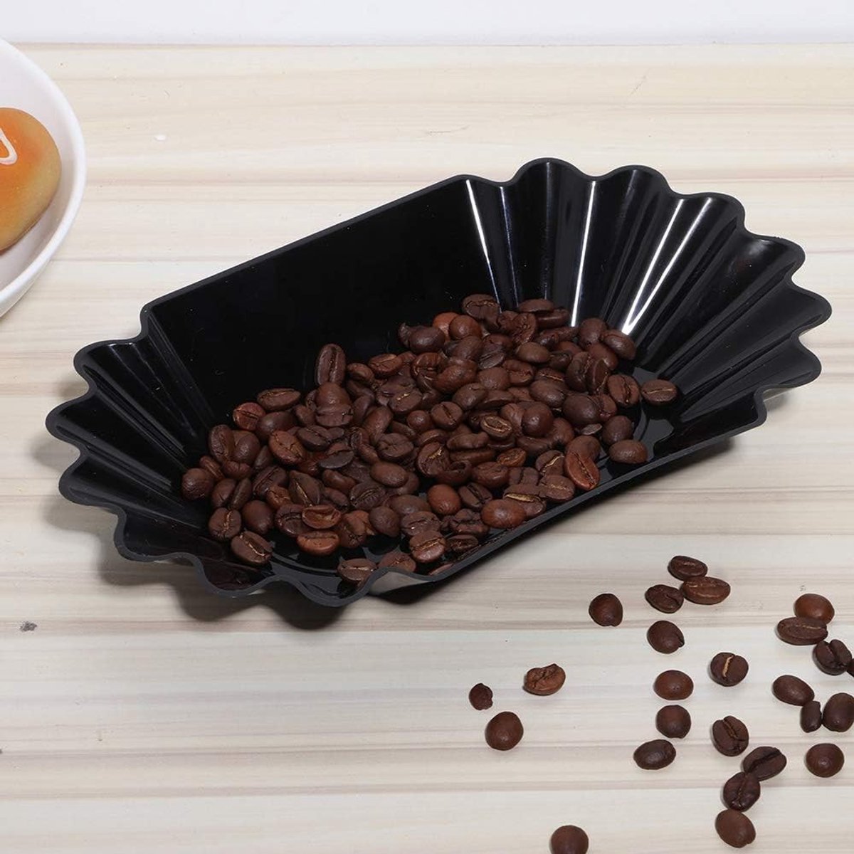 Koffiebonen dienblad voor in de keuken, voedselveilig PP kunststof, geurloos en niet-reactief, ideaal voor het proeven van koffiebonen, 24 x 14 x 4 cm, 43 g, vervangt roestvrijstalen lepel