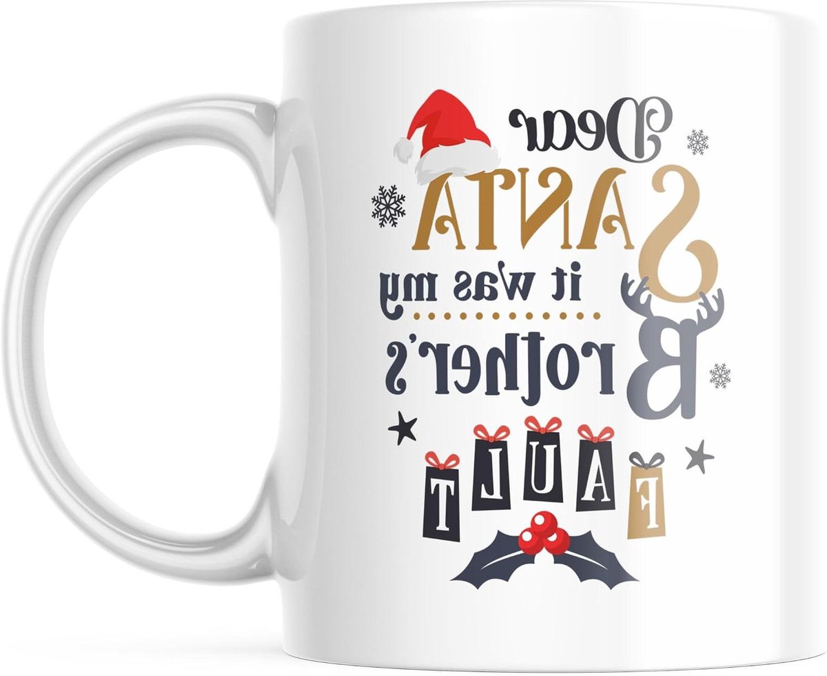 Kerst Mok - Koffiemok Feestdagen - Drinken met Kerst - Grappige Tekst - 330 ml - Wit