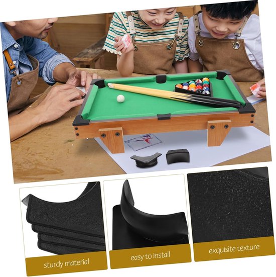 Pooltafel Accessoires - Billiard Pockets - Thuis Spelletjes - Veilig Duurzaam Leerervaring - 7 x 7 x 4 cm - Zwart — afbeelding 5
