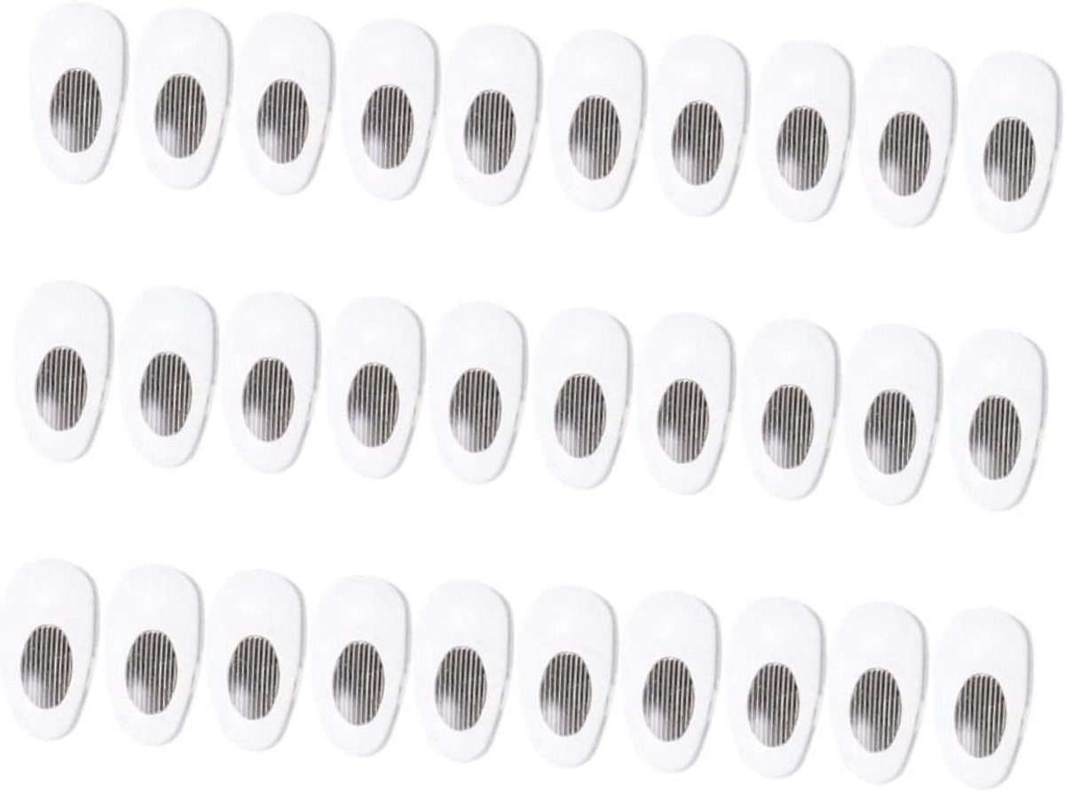 Neuskussentjes Bril - Bril neuspads - Comfortabel Dragen - Zelfklevend - 1.5 x 0.8 x 0.6 cm - Zilver