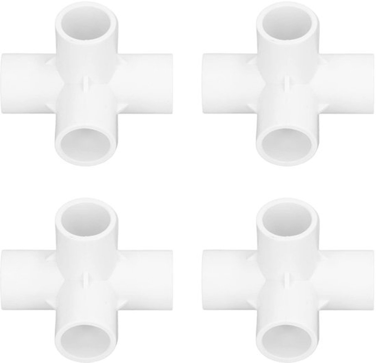 Hoekconnector 90 Graden - PVC-Kunststof - 10 Stuks - Slagvast - Multifunctioneel - Hoogglans Afwerking - Pijpfitting