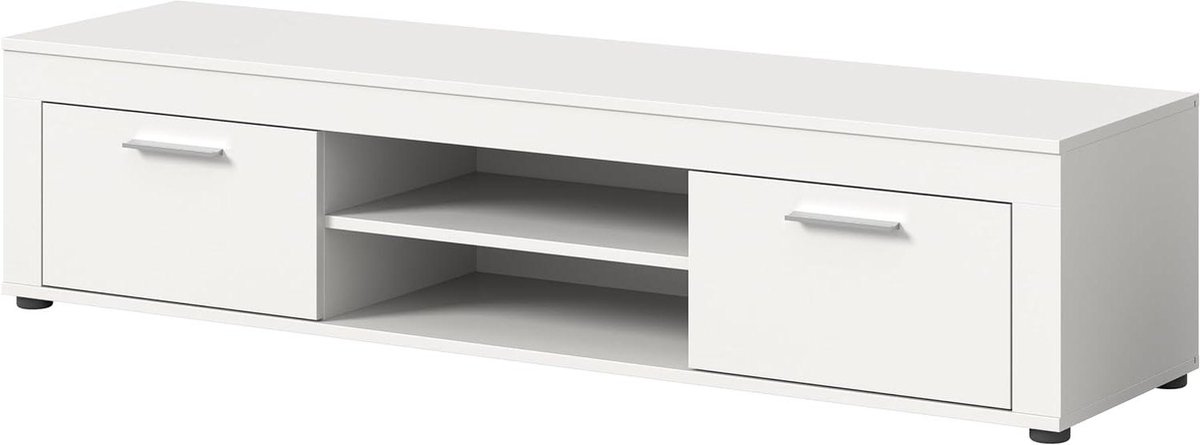 Lowboard TV Meubel - Mediabureau Dressoir - Woonkamer Opbergen - 2 Deuren 4 Vakken