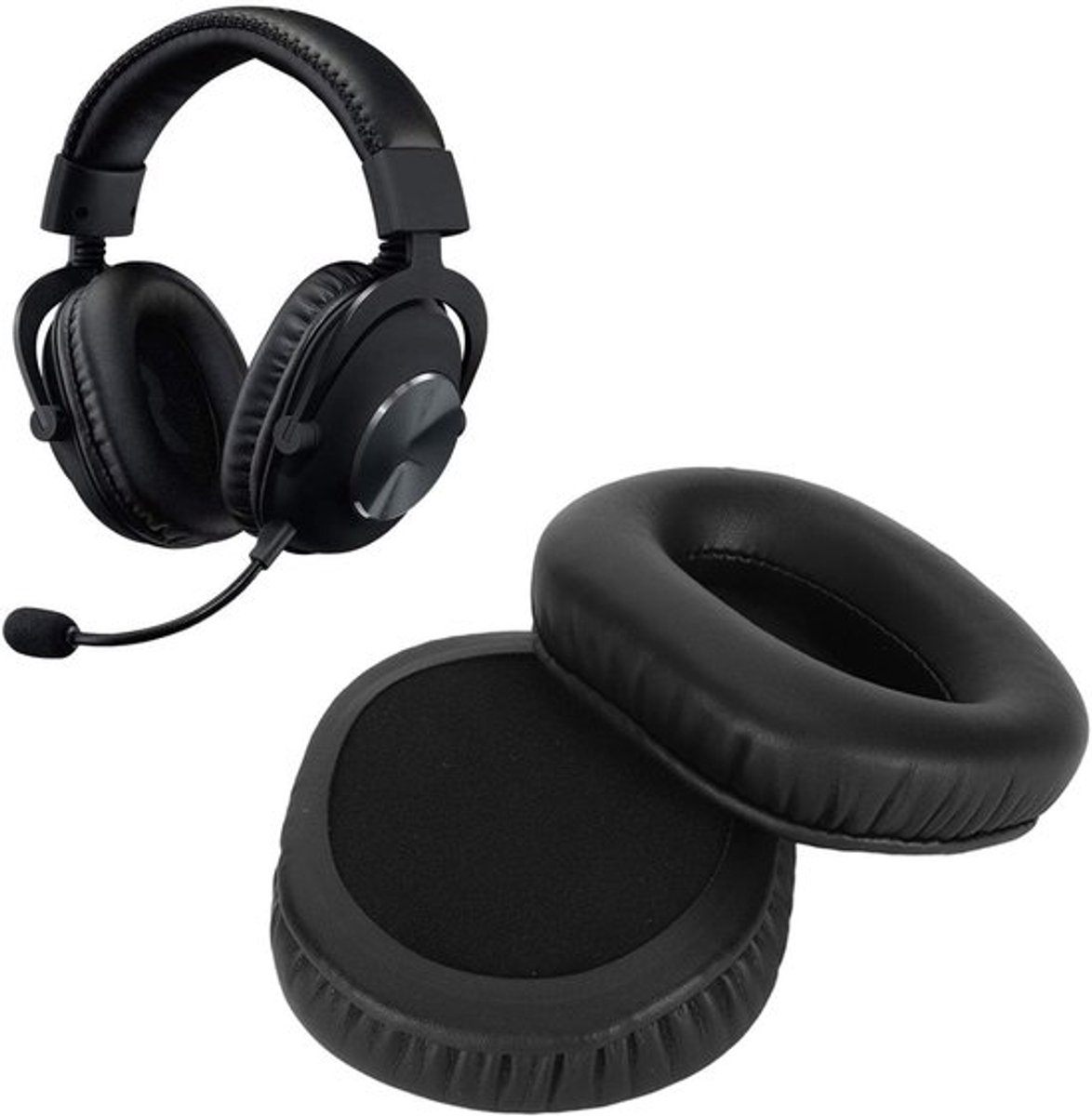 Vervangende Oorkussens - Gaming-hoofdtelefoon - Zacht en comfortabel - Extra dikte - Eiwitleer - Geheugenschuim - Geschikt voor G Pro X/G...