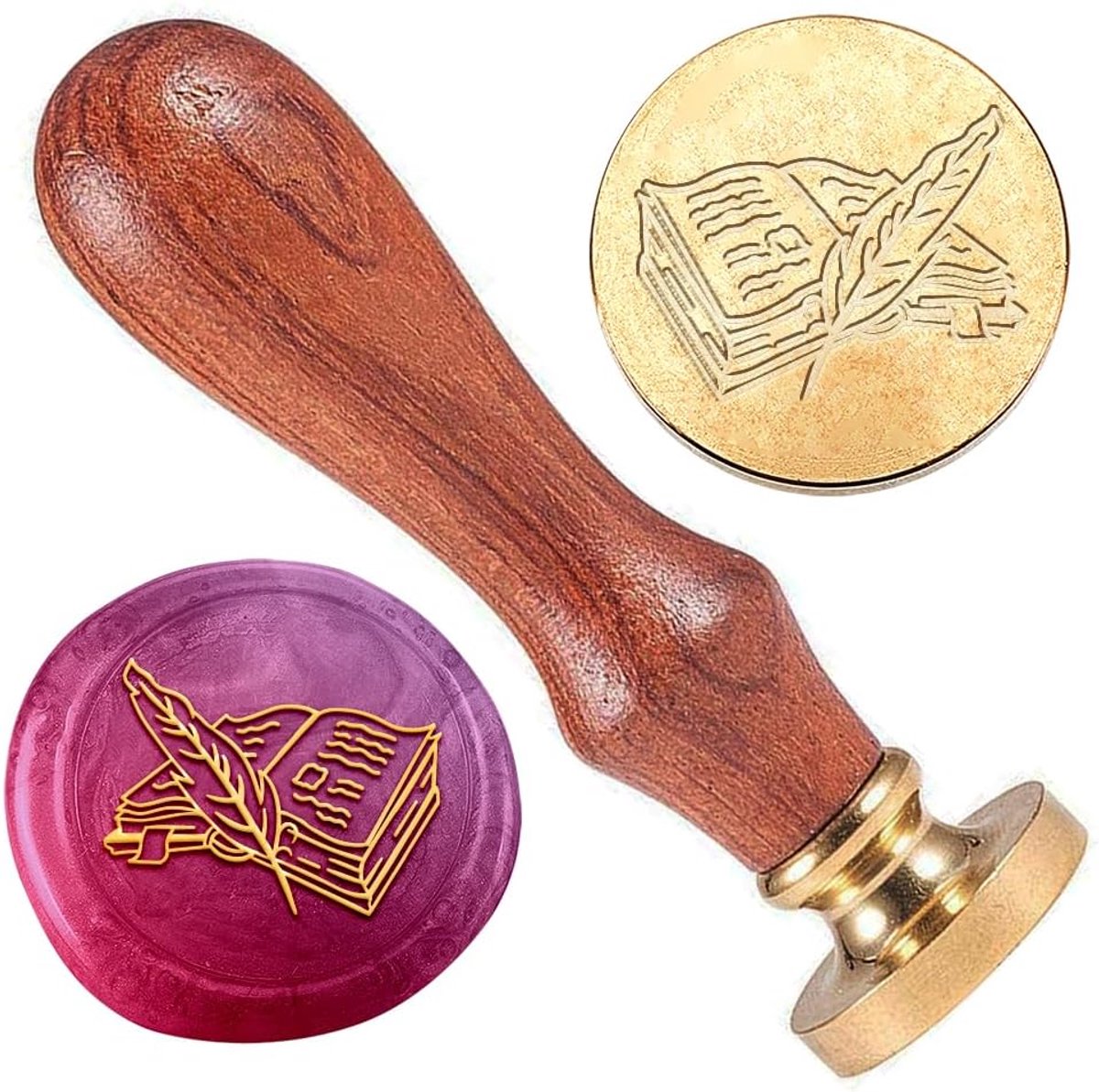 Waszegelstempel reliëf stempel zegelstempel gepersonaliseerd afneembaar 25 mm messing waszegelstempel huwelijksuitnodigingen enveloppen cadeauverpakking decoratie handwerk