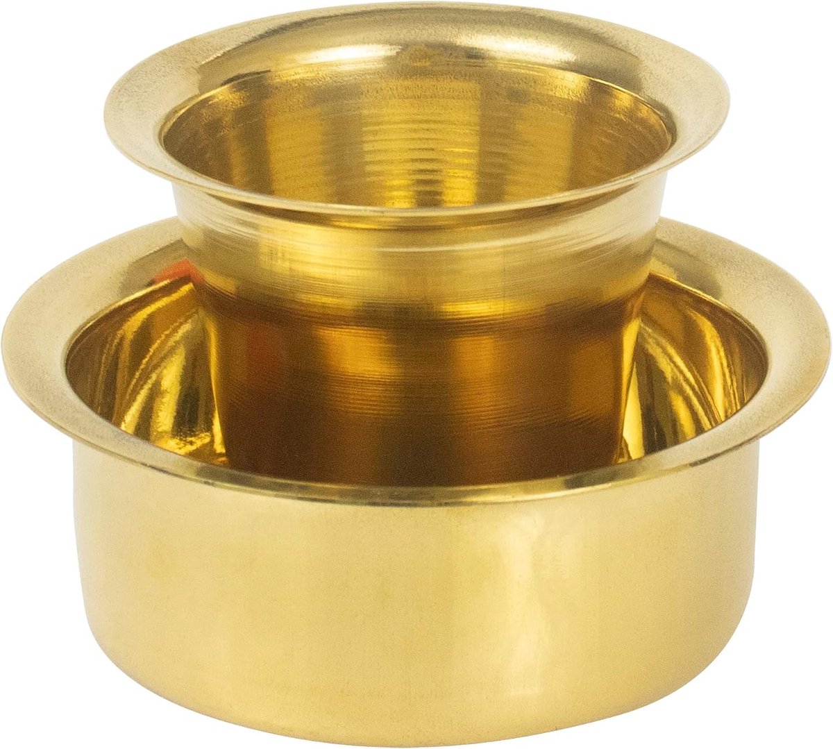 Zuid-Indiase koperen koffiekop en Dabra 120 ml | Dabara | Tumbler Set, Madrasi Filter Koffieset, Kumbakonam Koffie Dabara Set - DABRA Set (2)