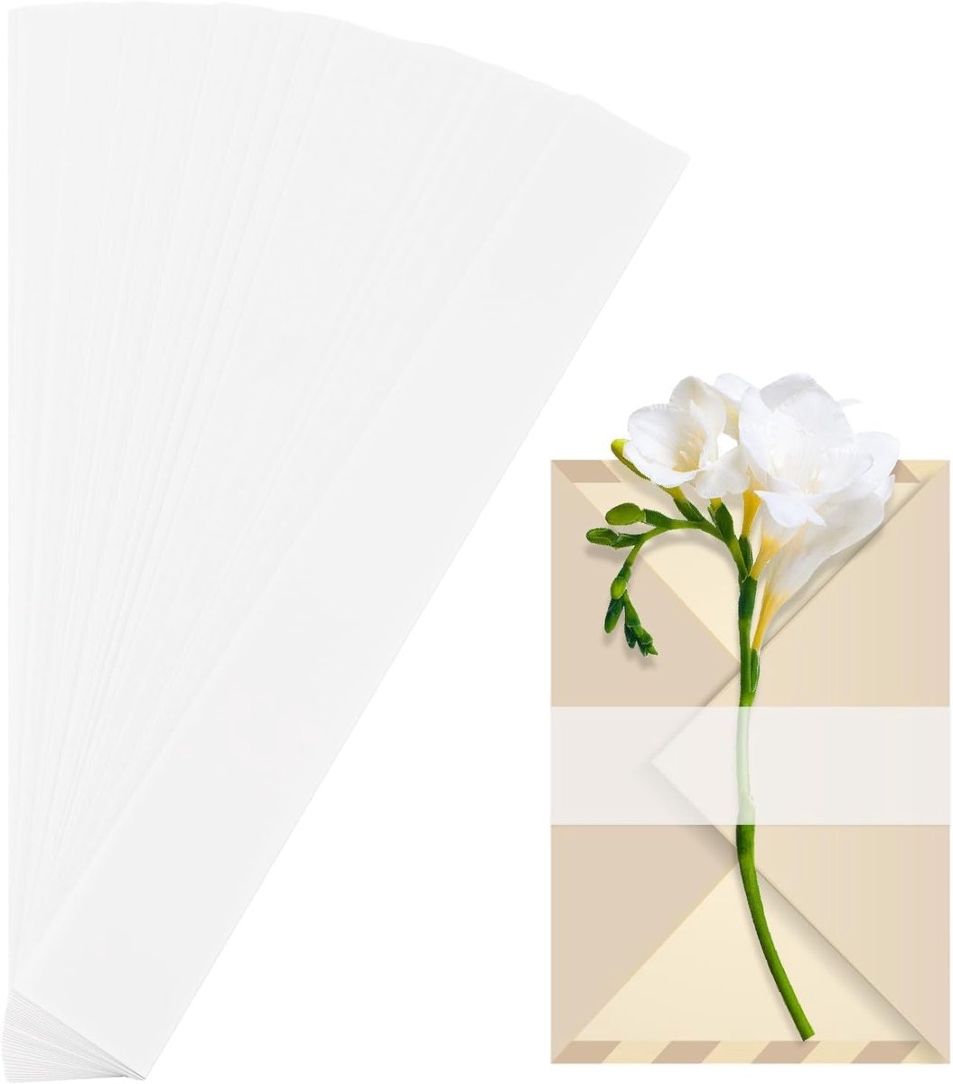 150 stuks doorzichtige uitnodiging buikbanden, bruiloft uitnodiging accessoires, vellum papieren buikband voor 5x7 uitnodigingen vellum enveloppen, bruiloft uitnodigingskaart