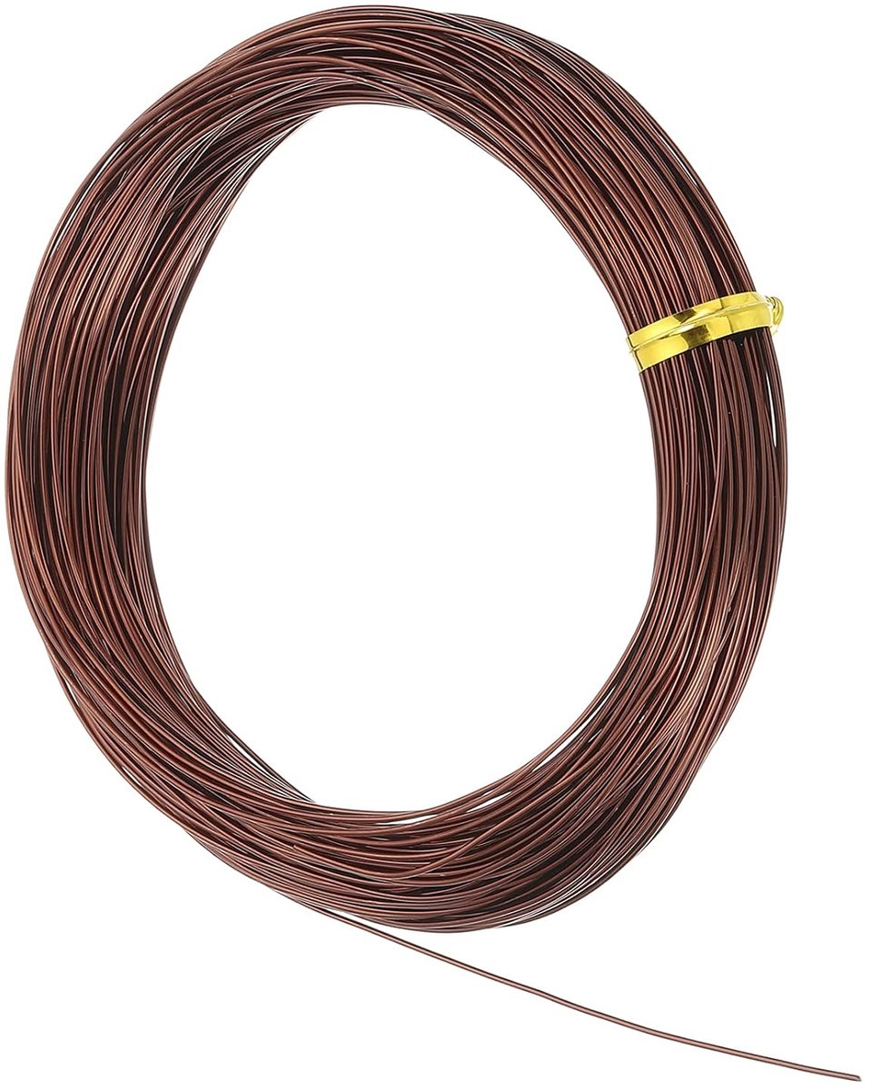 Draad, 20 gauge, 0,8 mm, 100 voet, zachte metaaldraad, voor het maken van sieraden, doe-het-zelf, kralen, bloemenkrans, verpakking, sculptuur, koperkleurig